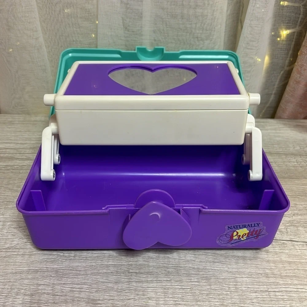 Vintage Naturally Pretty Cosmetics Case Travel Storage Jewelry Case